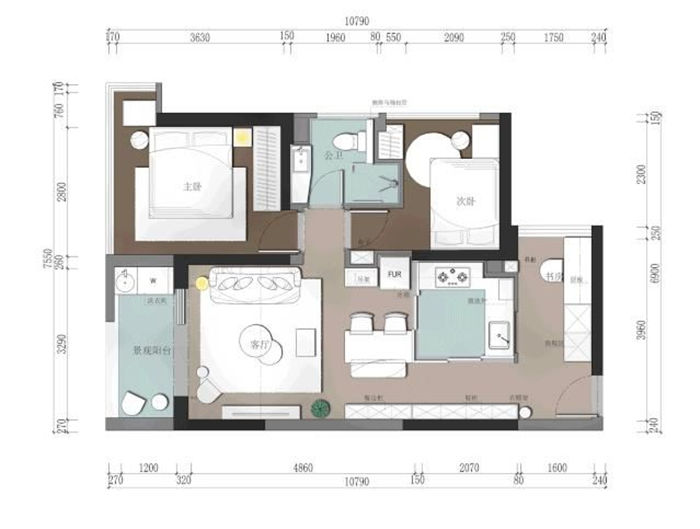 79平的現(xiàn)代風(fēng)